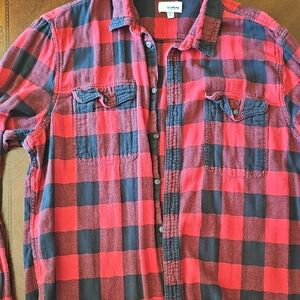 Sonoma Red and Black Buffalo Plaid Button-Down Shirt